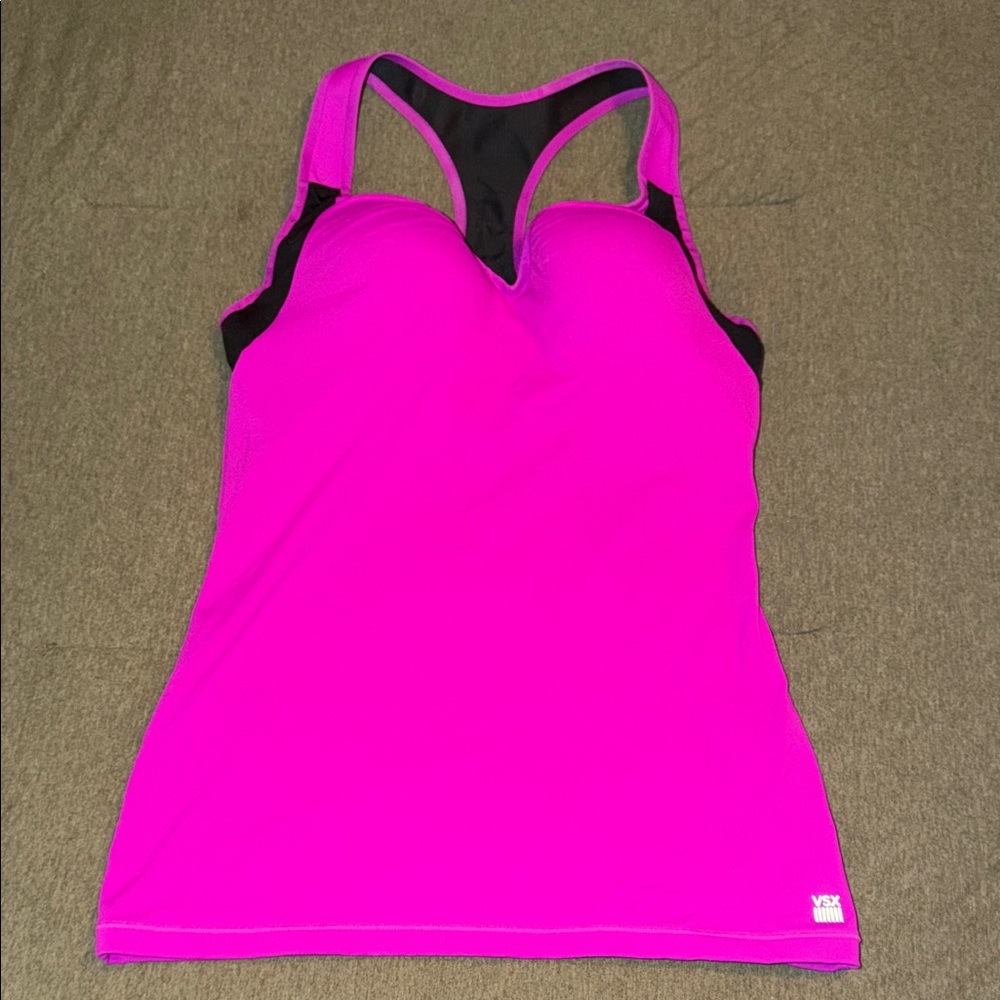 Victoria's Secret VSX Fuchsia Racerback Sports bra tank 36C